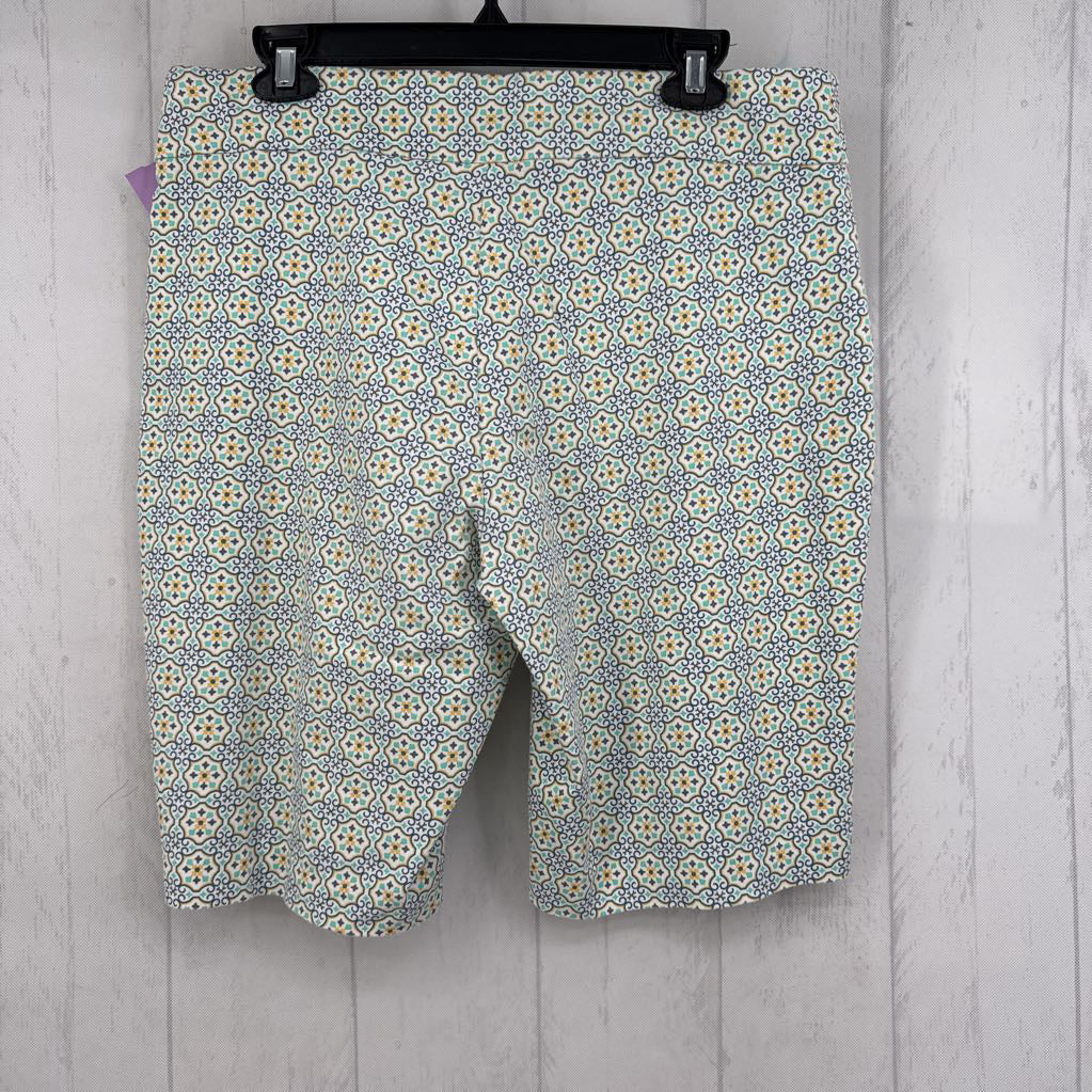 12 printed pull-on twill bermuda shorts