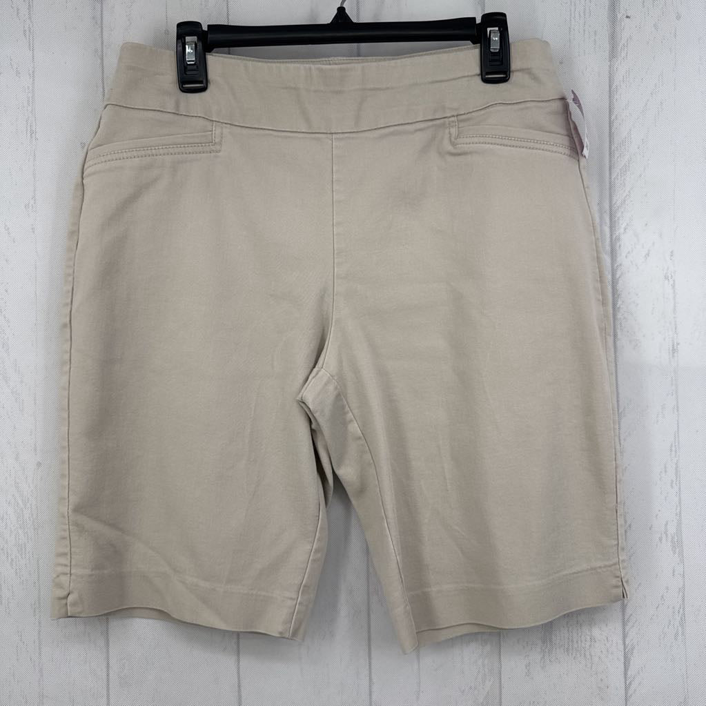 12 pull-on twill bermuda shorts