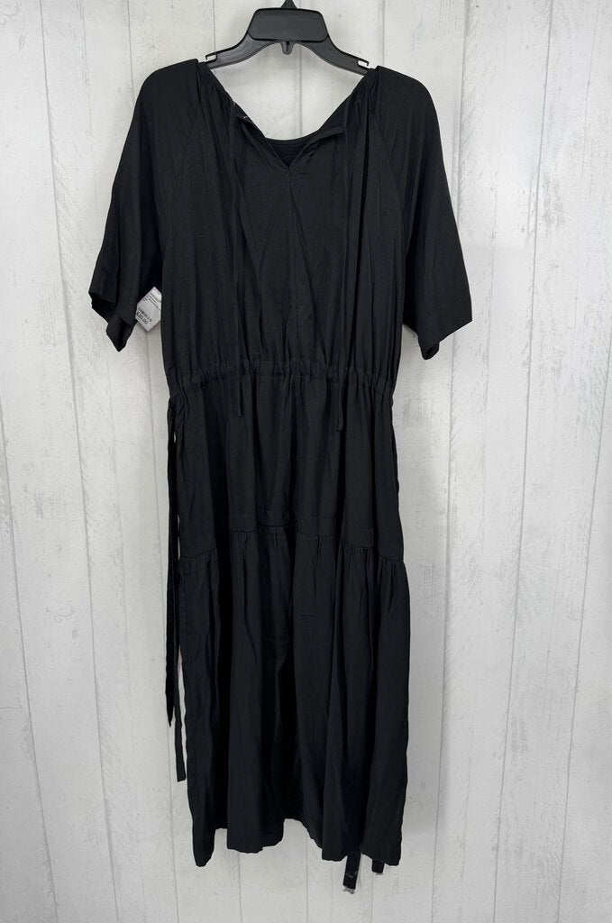 M drawstring waist tiered s/s dress