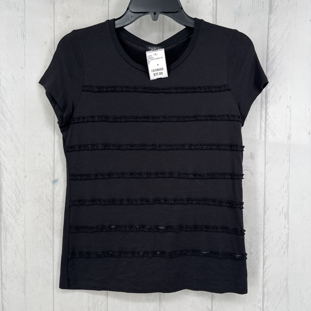 S ruffled stripe s/s tee