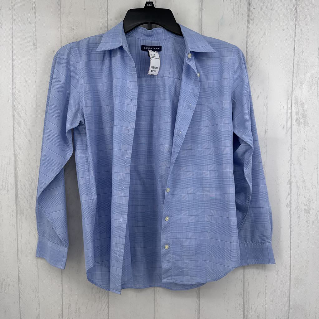 4 checkered button down l/s top
