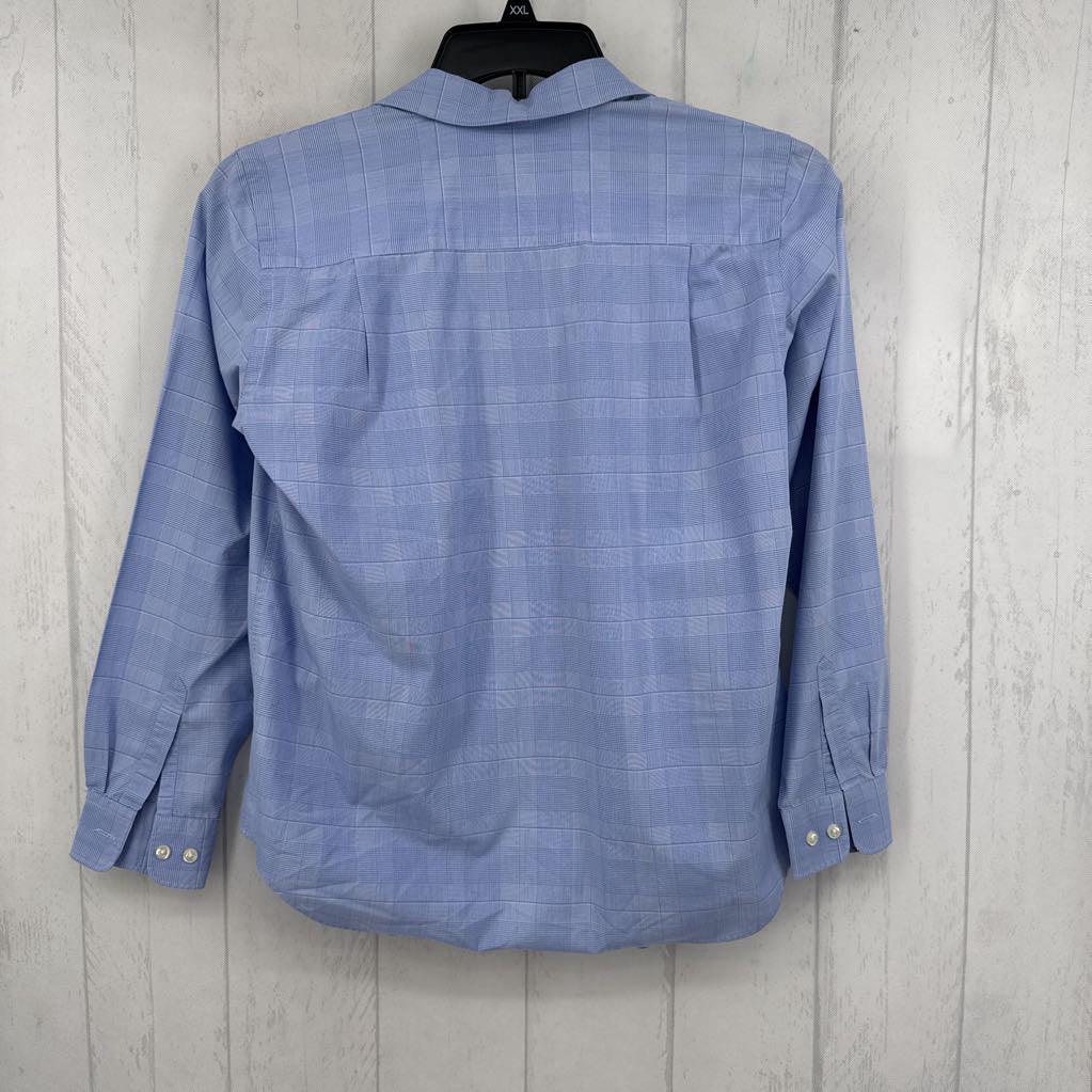 4 checkered button down l/s top