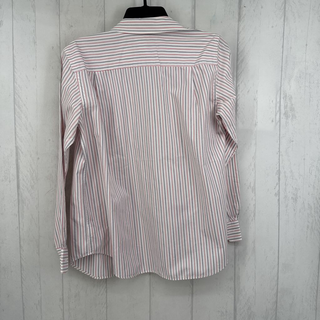 4 striped button down l/s top