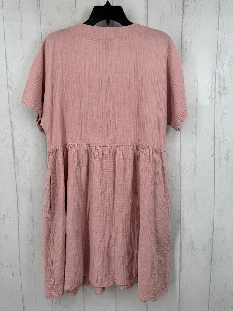 M gauze button down s/s dress