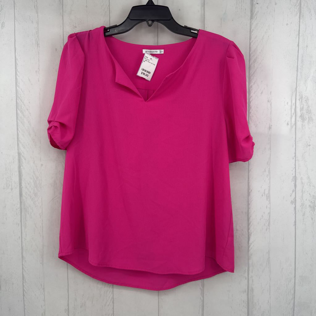 L split neck s/s top