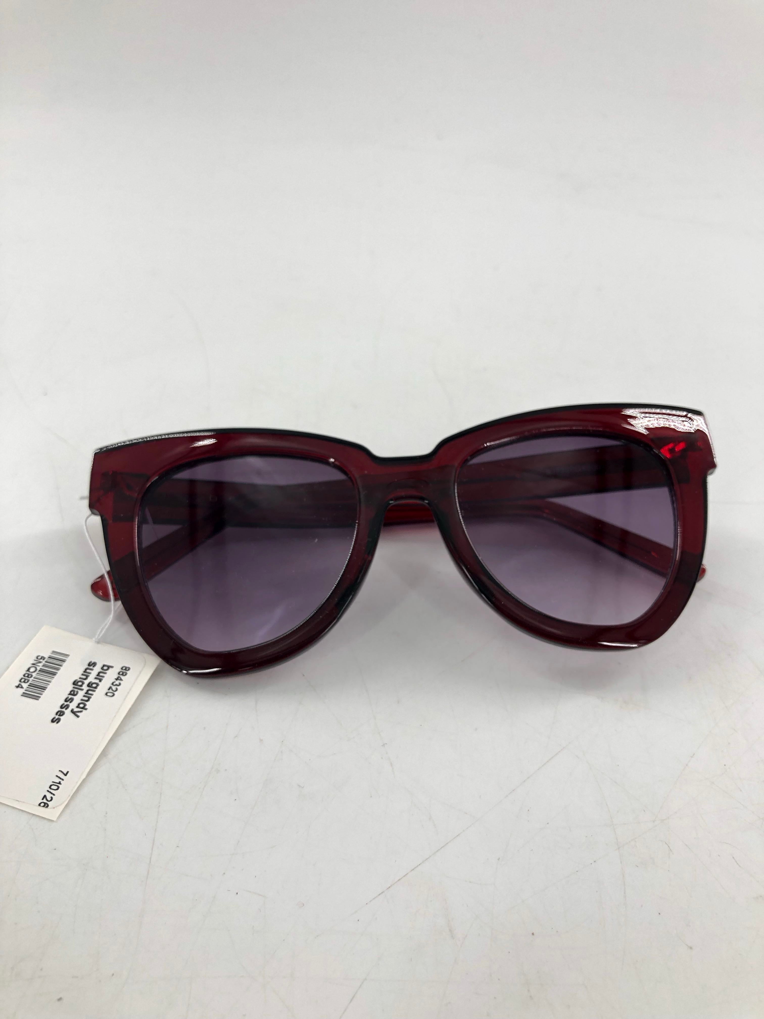 burgundy sunglasses
