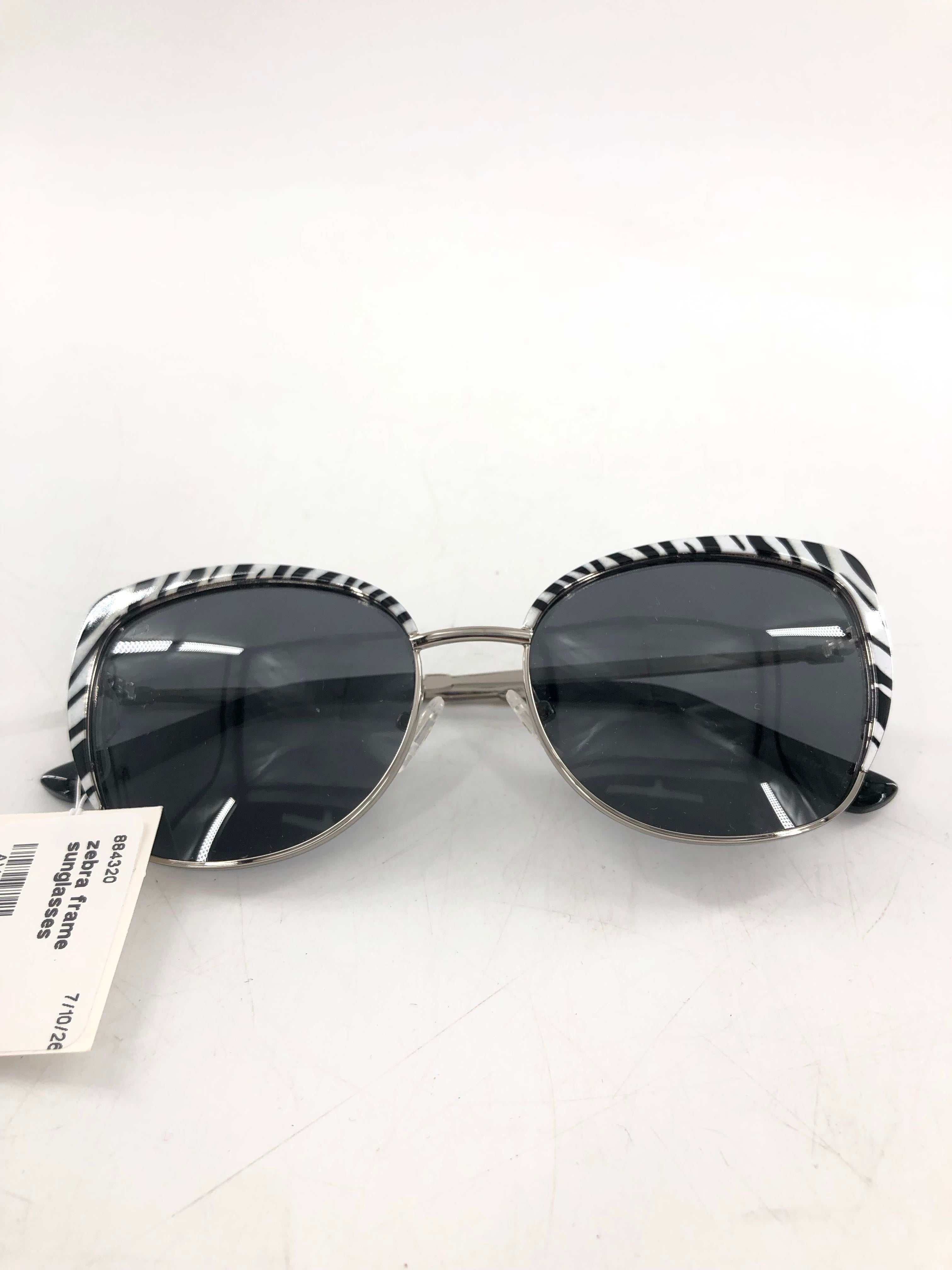 zebra frame sunglasses