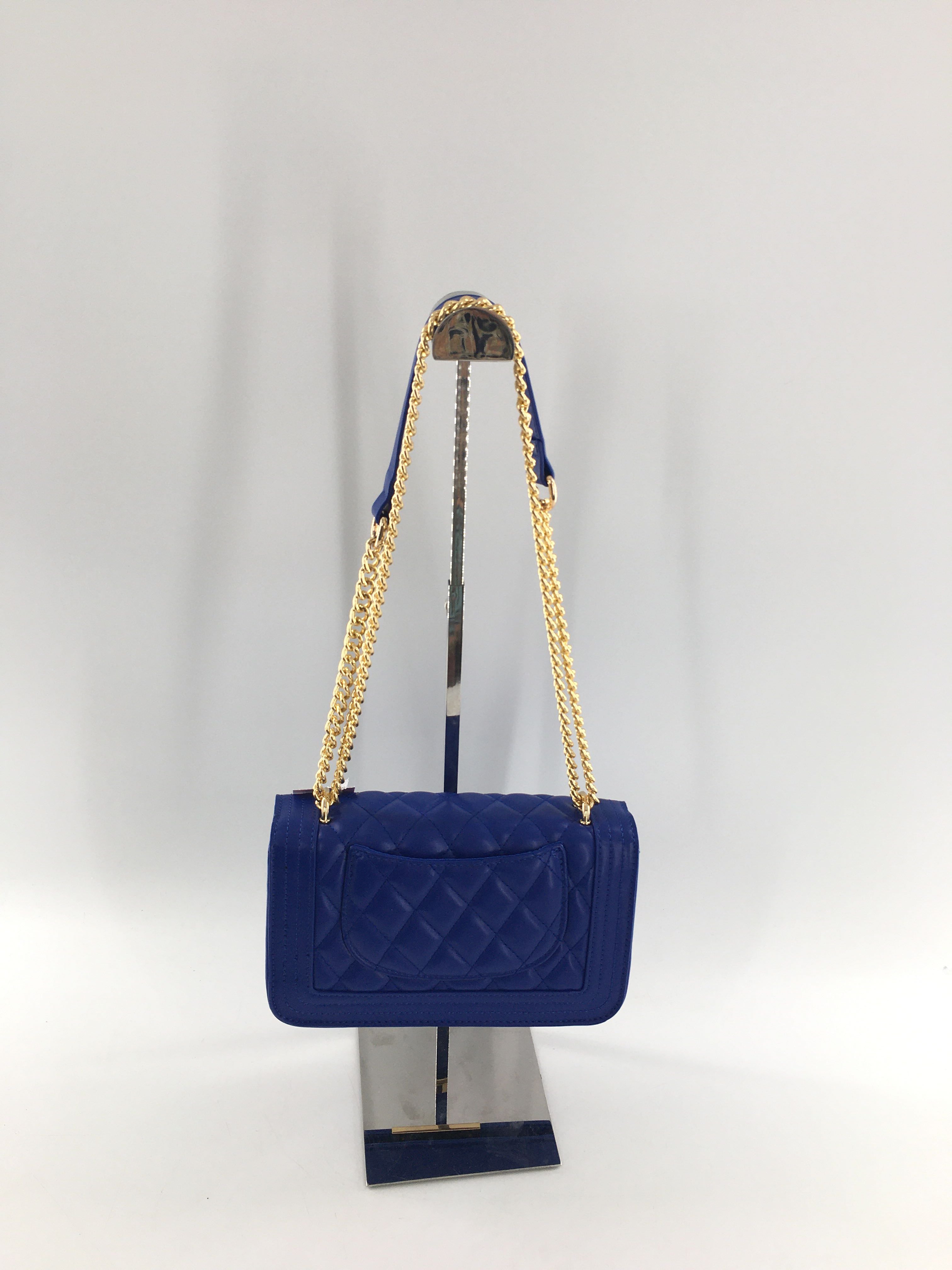 vegan leather quilted purse w/ chain strap