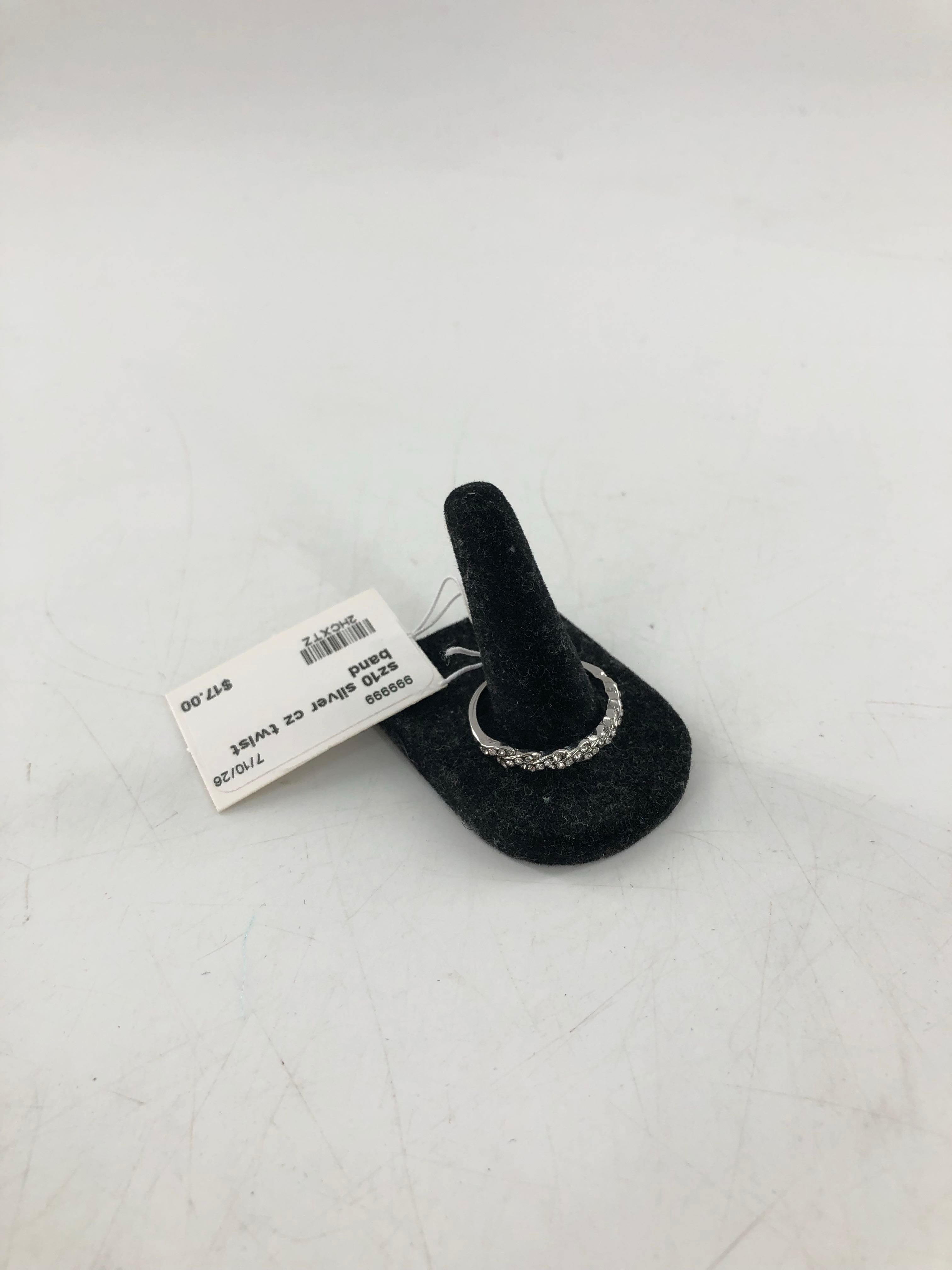 sz10 silver cz twist band