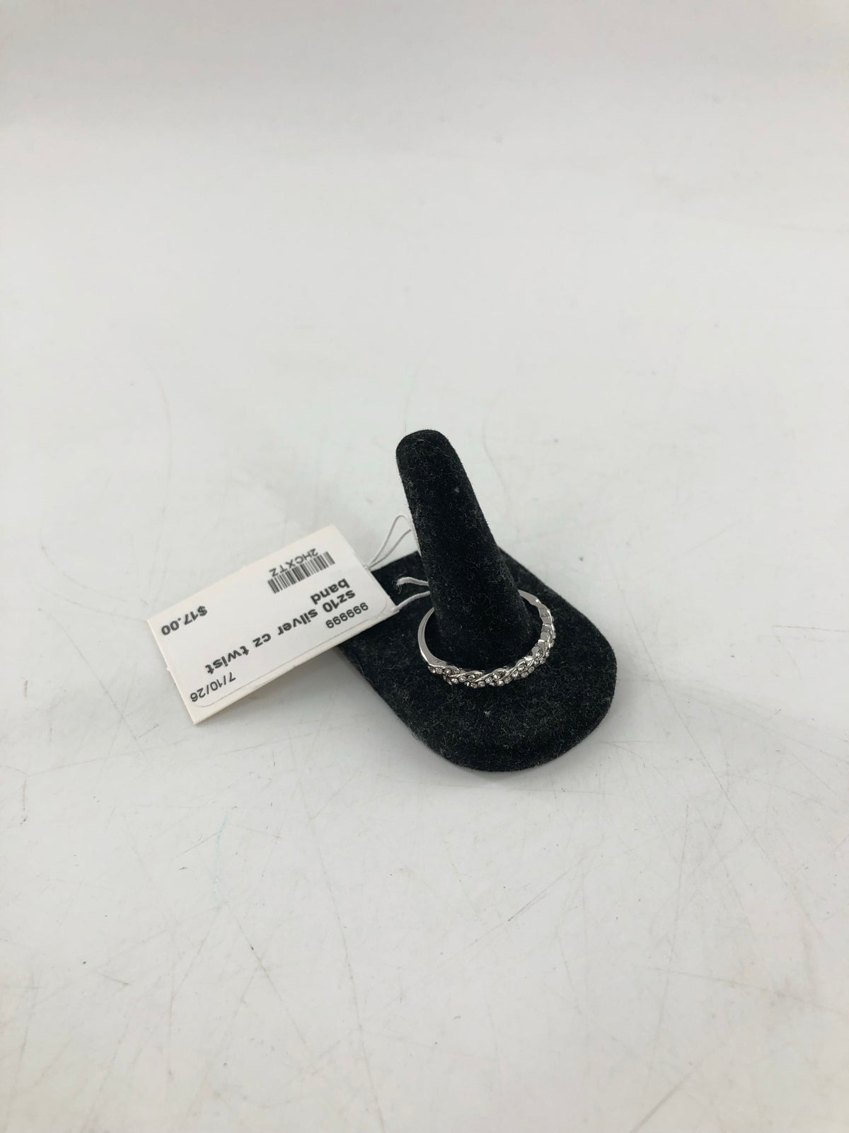sz10 silver cz twist band