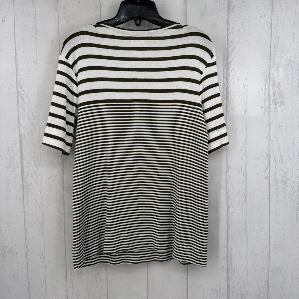 M striped v-neck s/s tee