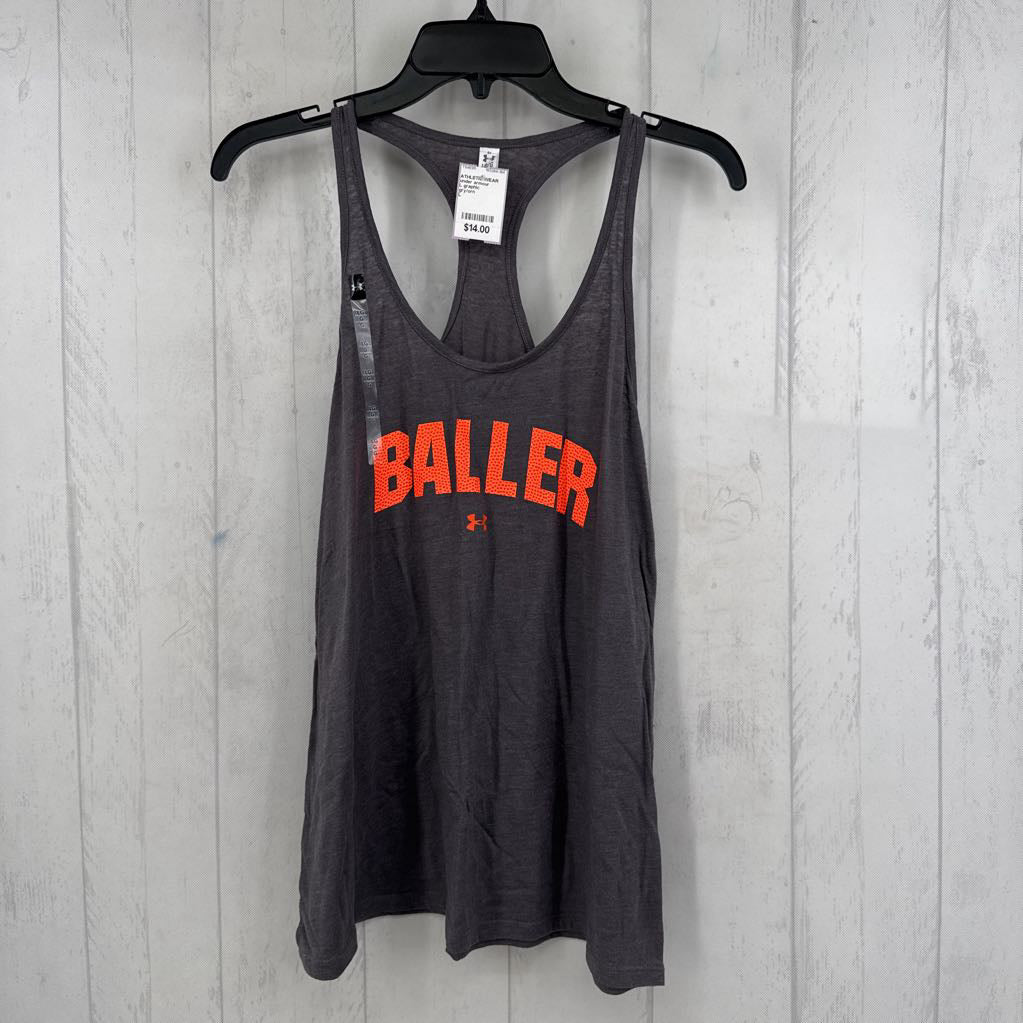 L graphic racerback tank-baller