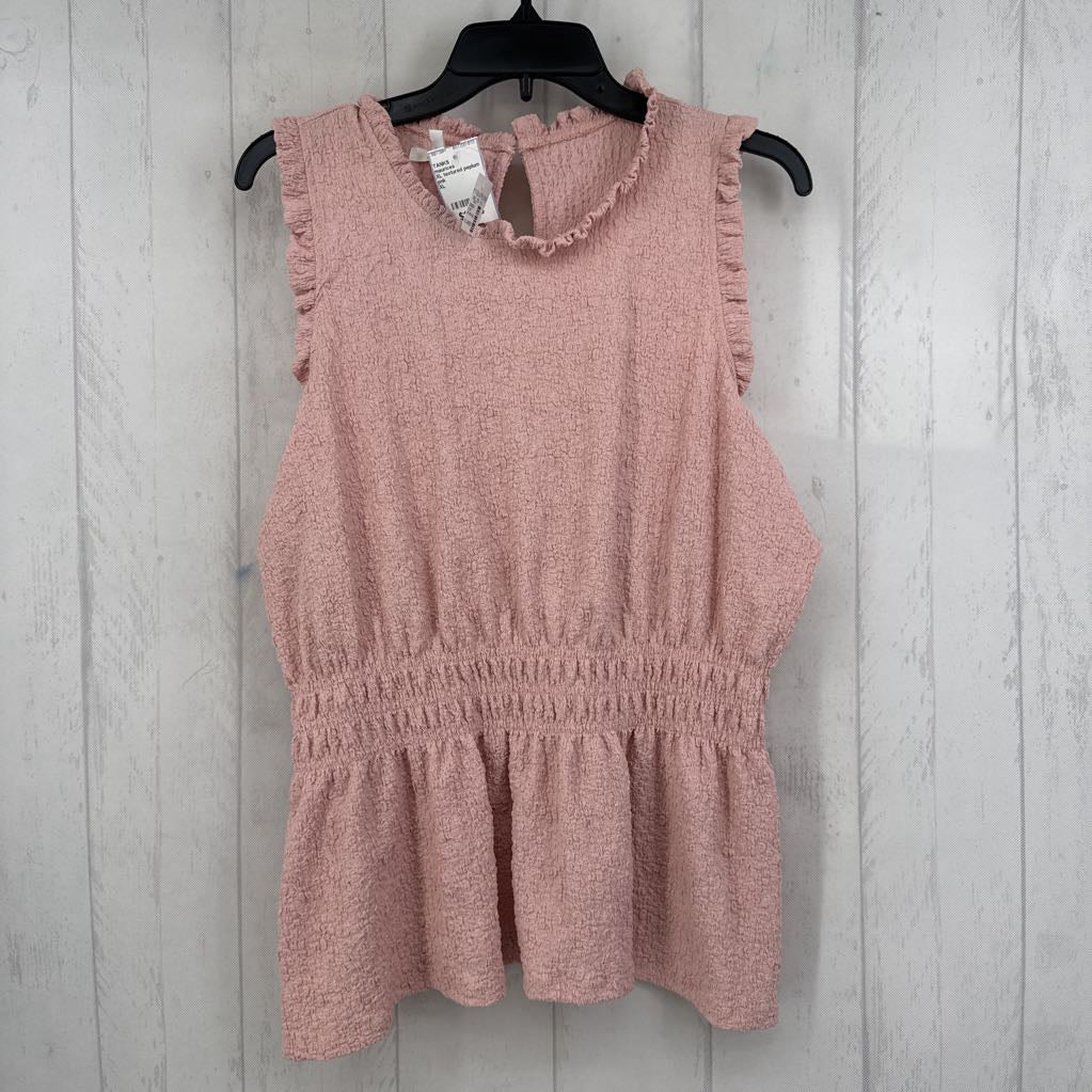 XL textured peplum tank