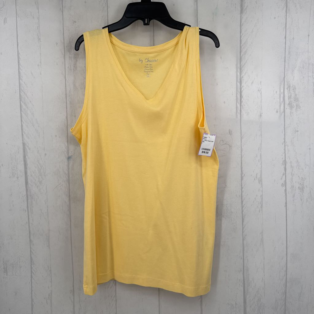 L v-neck basic knit tank
