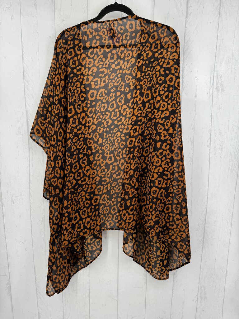 O/S animal print ruana