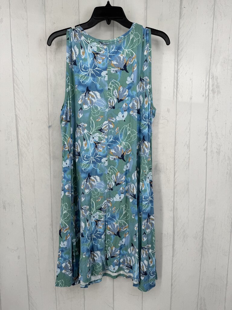 XXL flo print slvls dress