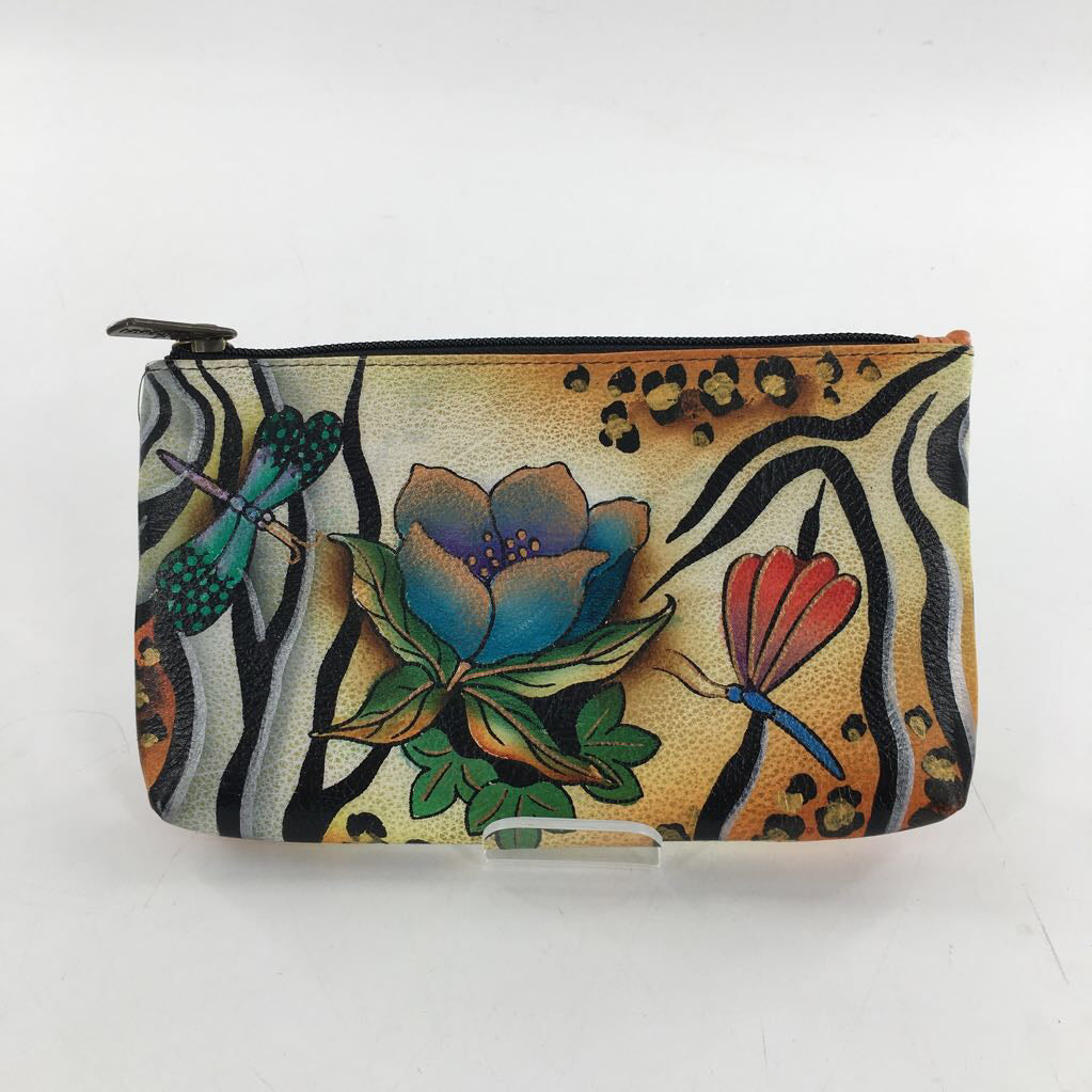 hand painted cosmetic pouch