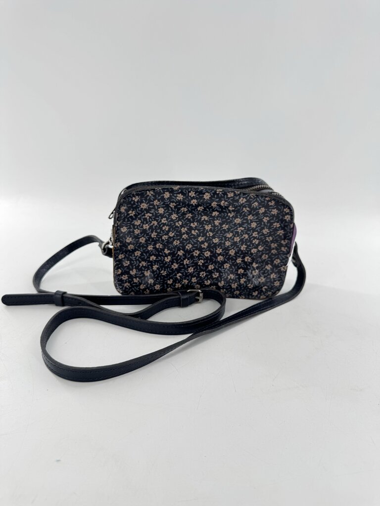 leather flo print crossbody