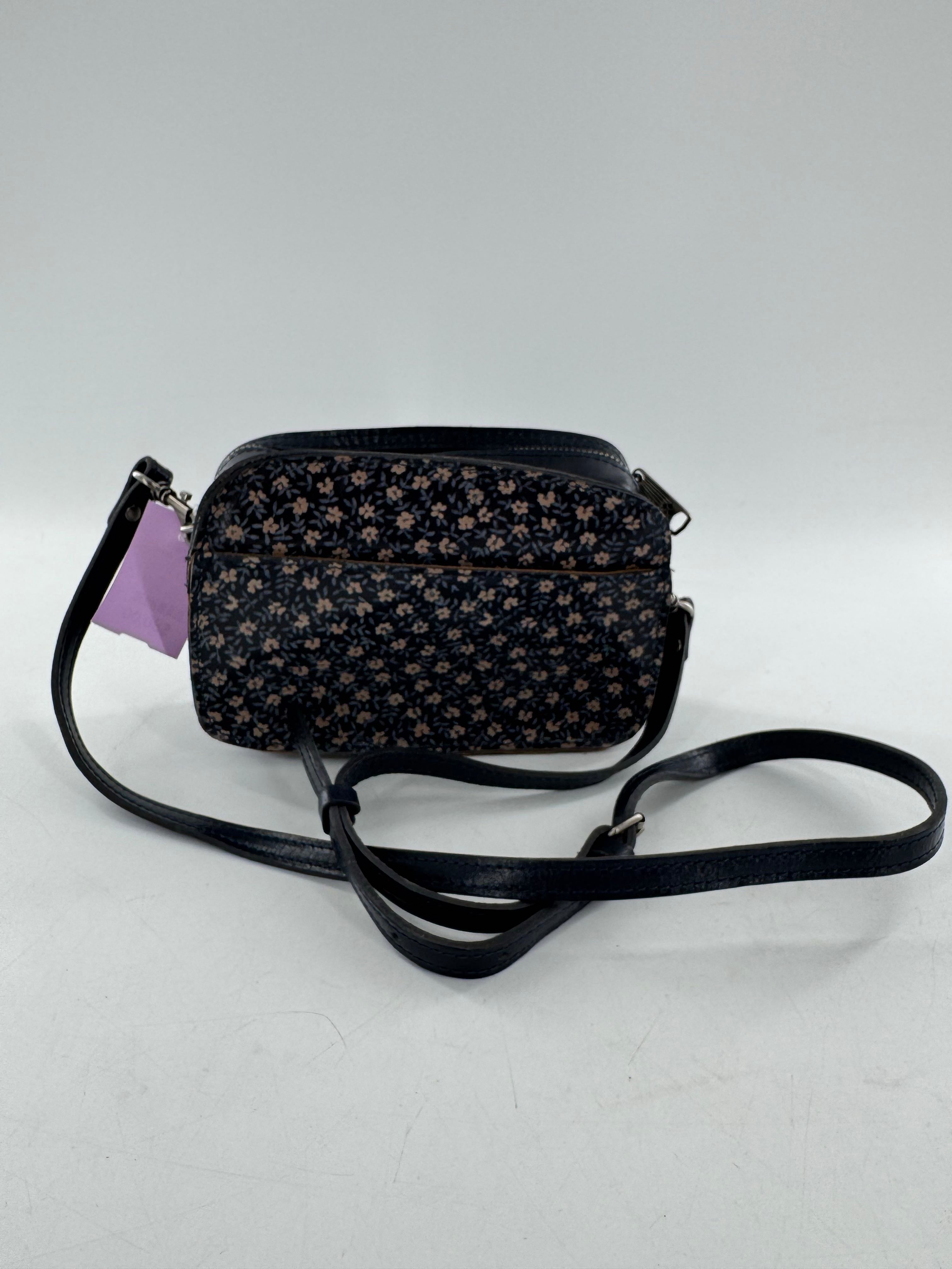 leather flo print crossbody