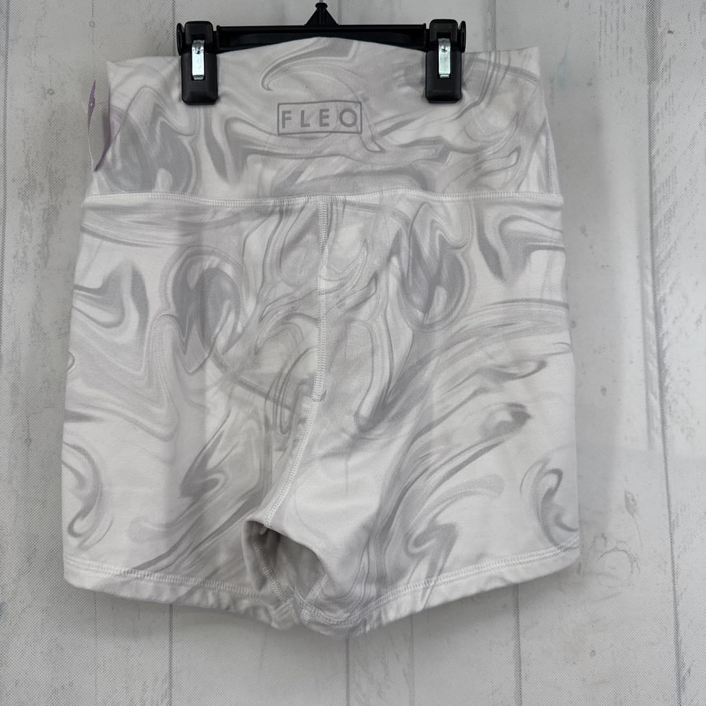 marble print bike short
