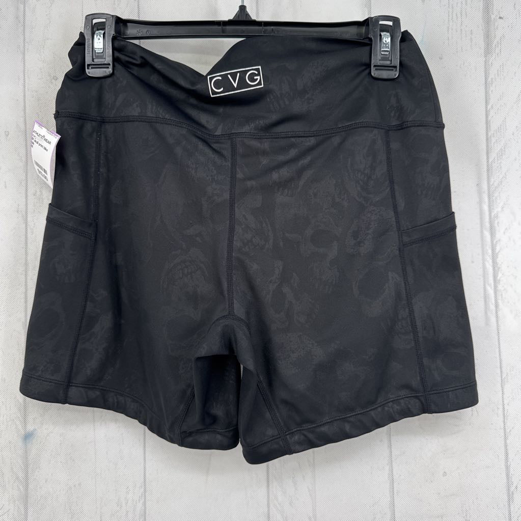 M skull print bike shorts