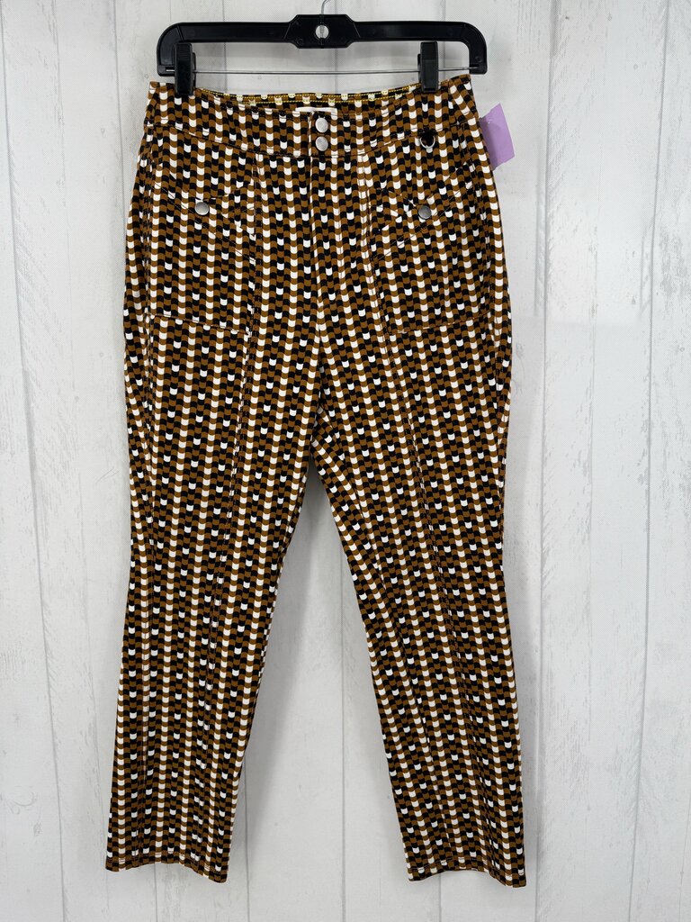 12 checkered straight leg pant
