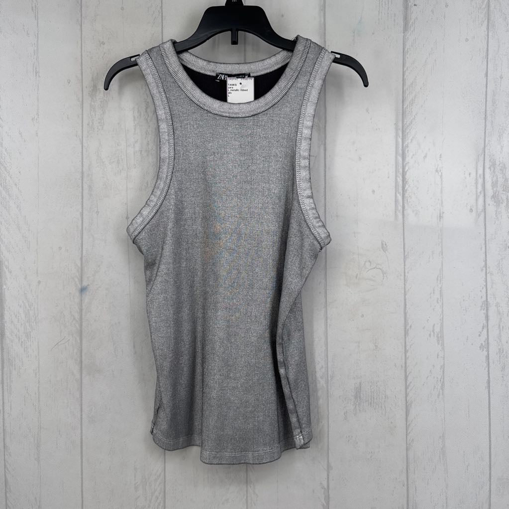 L metallic ribbed tank