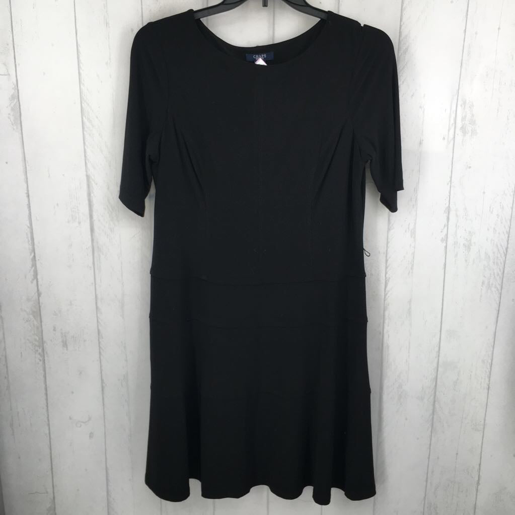 XL bateau neck s/s tiered dress