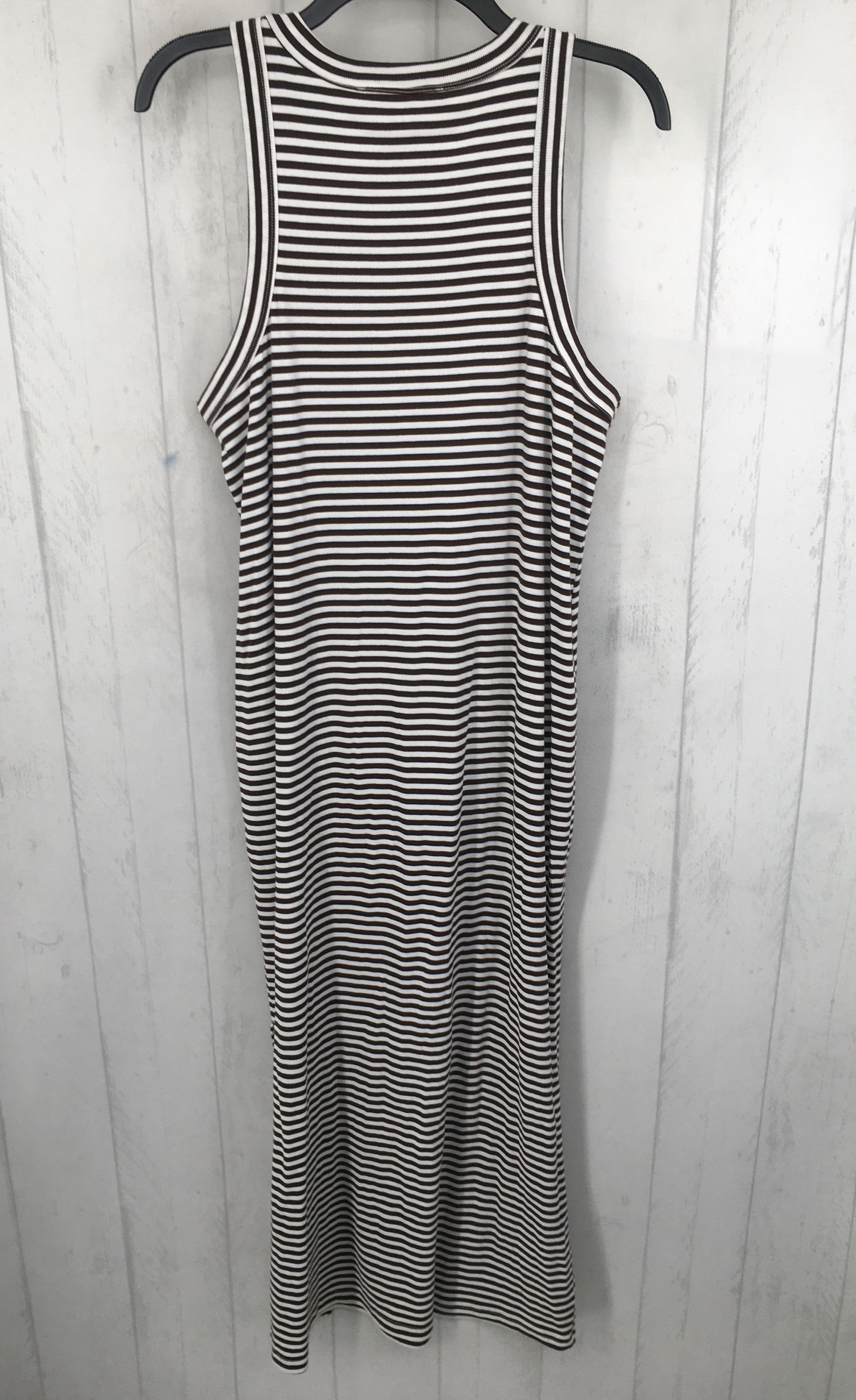 XL striped ribbed slvls dress