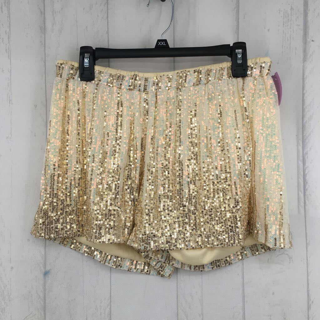 L sequin shorts