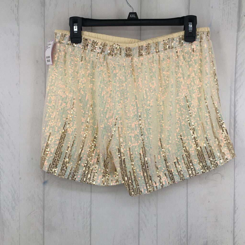 L sequin shorts