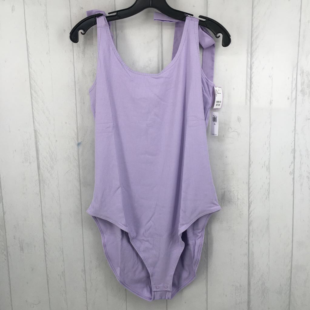 XLT ribbed bow straps bodysuit