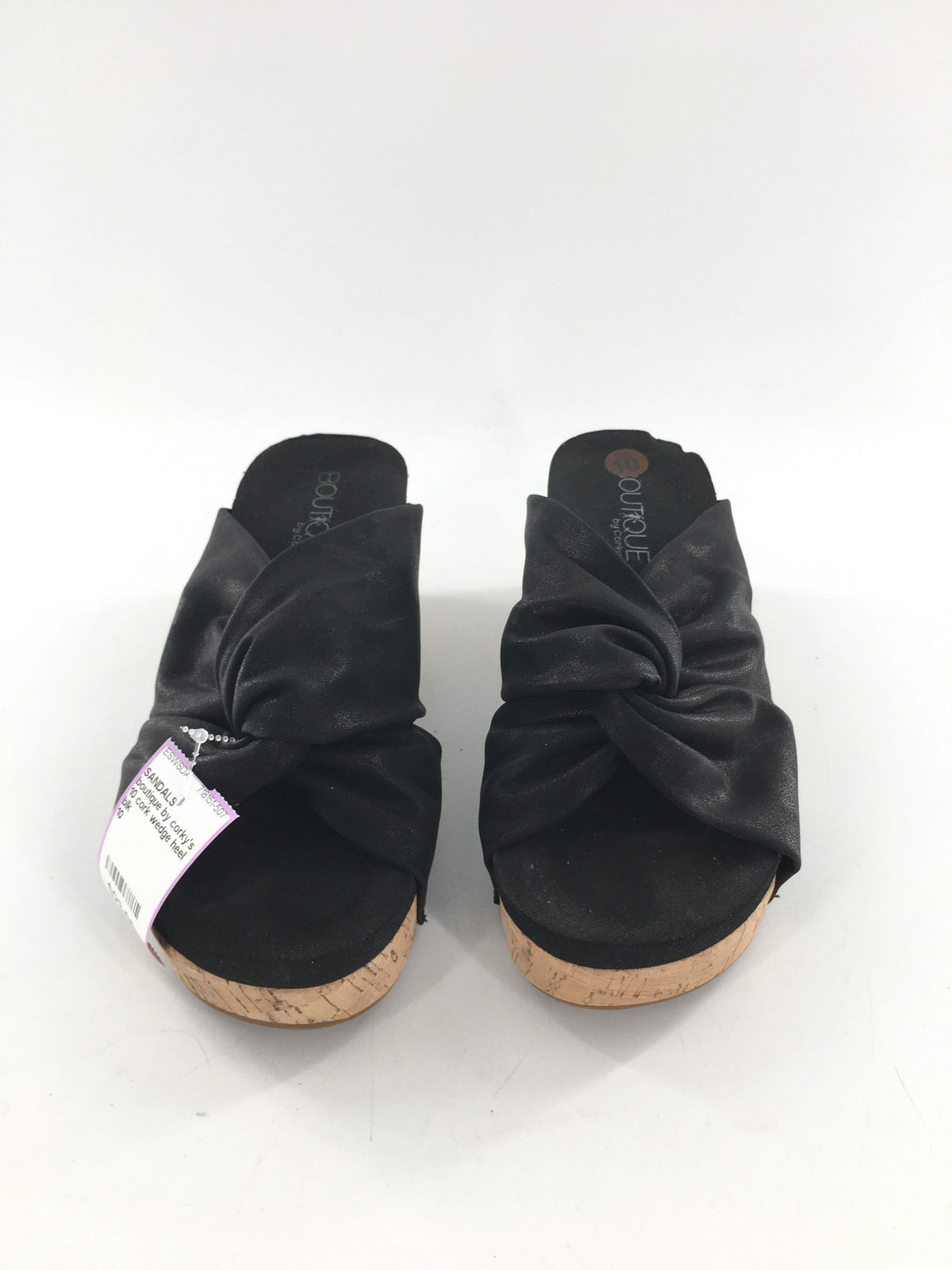 10 cork wedge heel twist sandal
