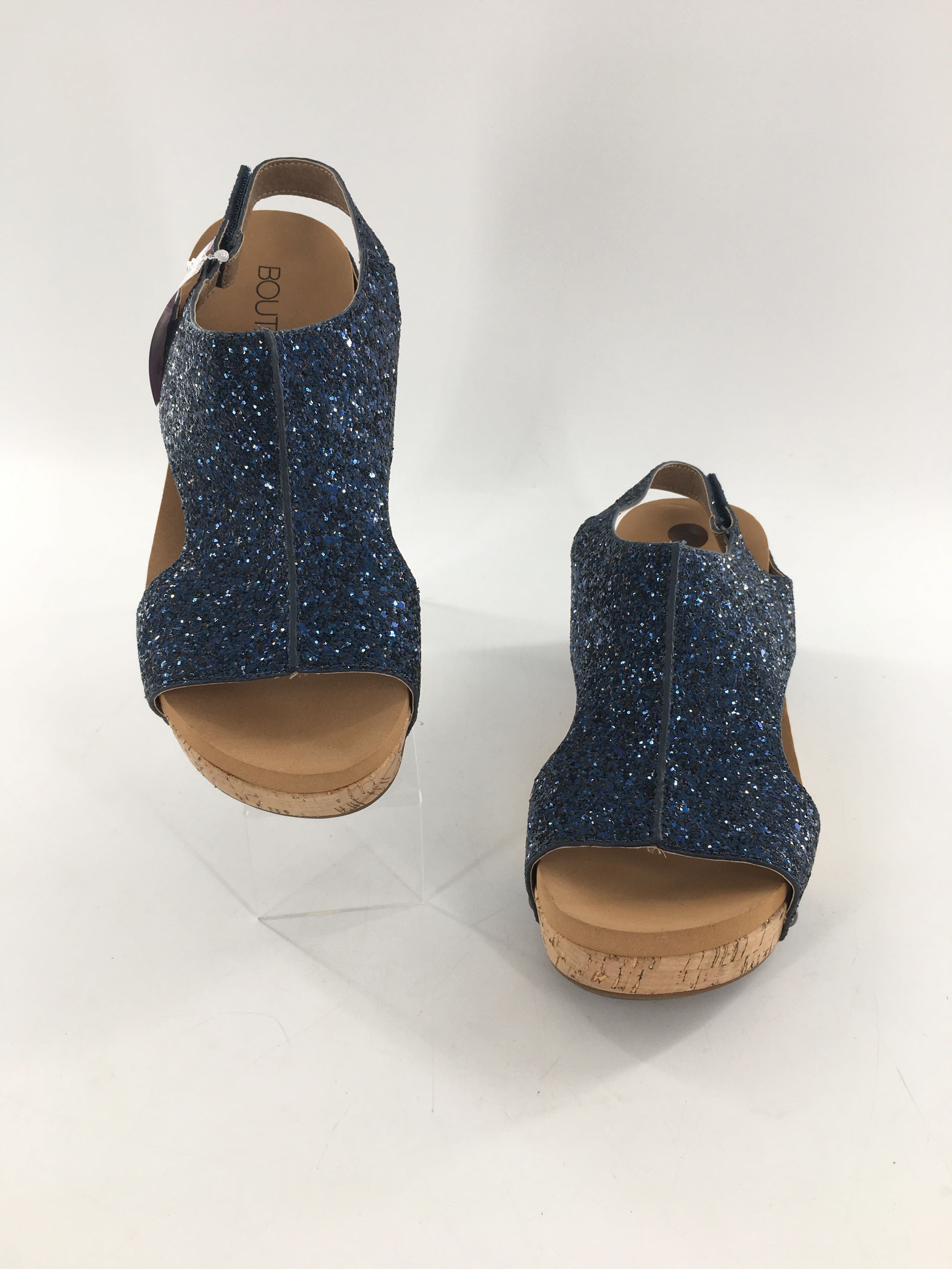 10 cork wedge heel sequin sandal