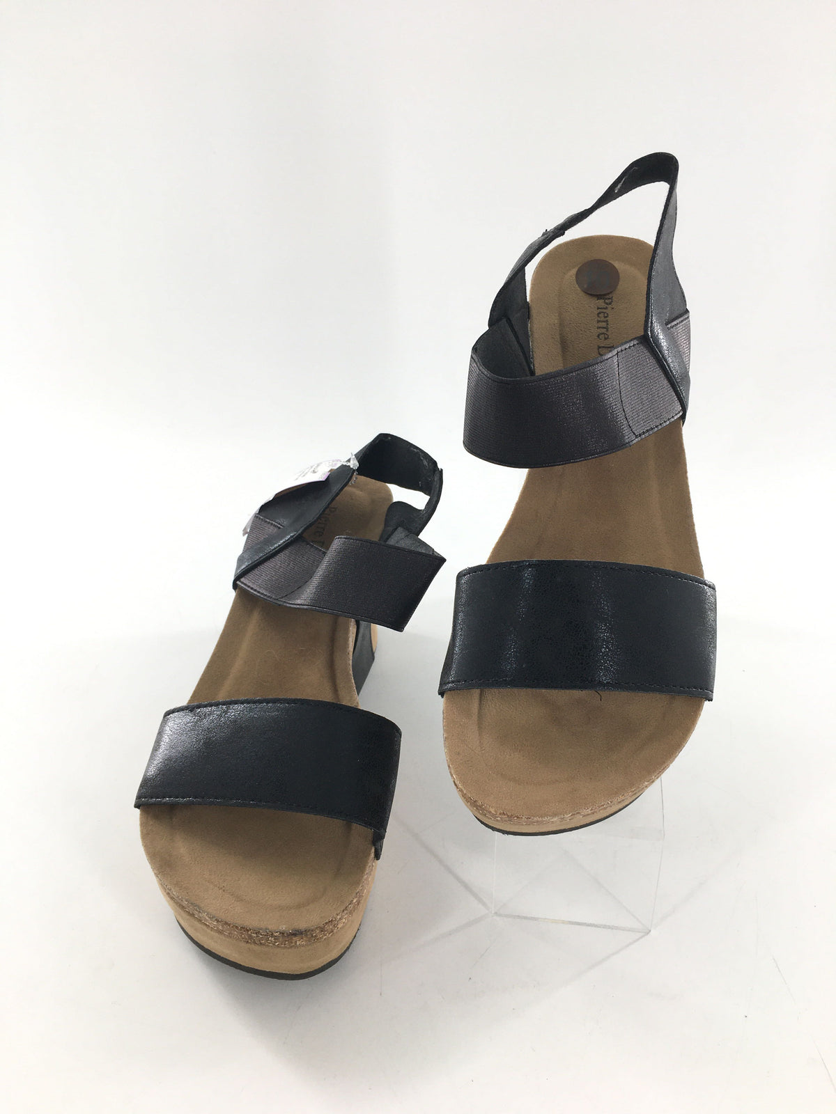 10 wedge heel elastic strap sandal