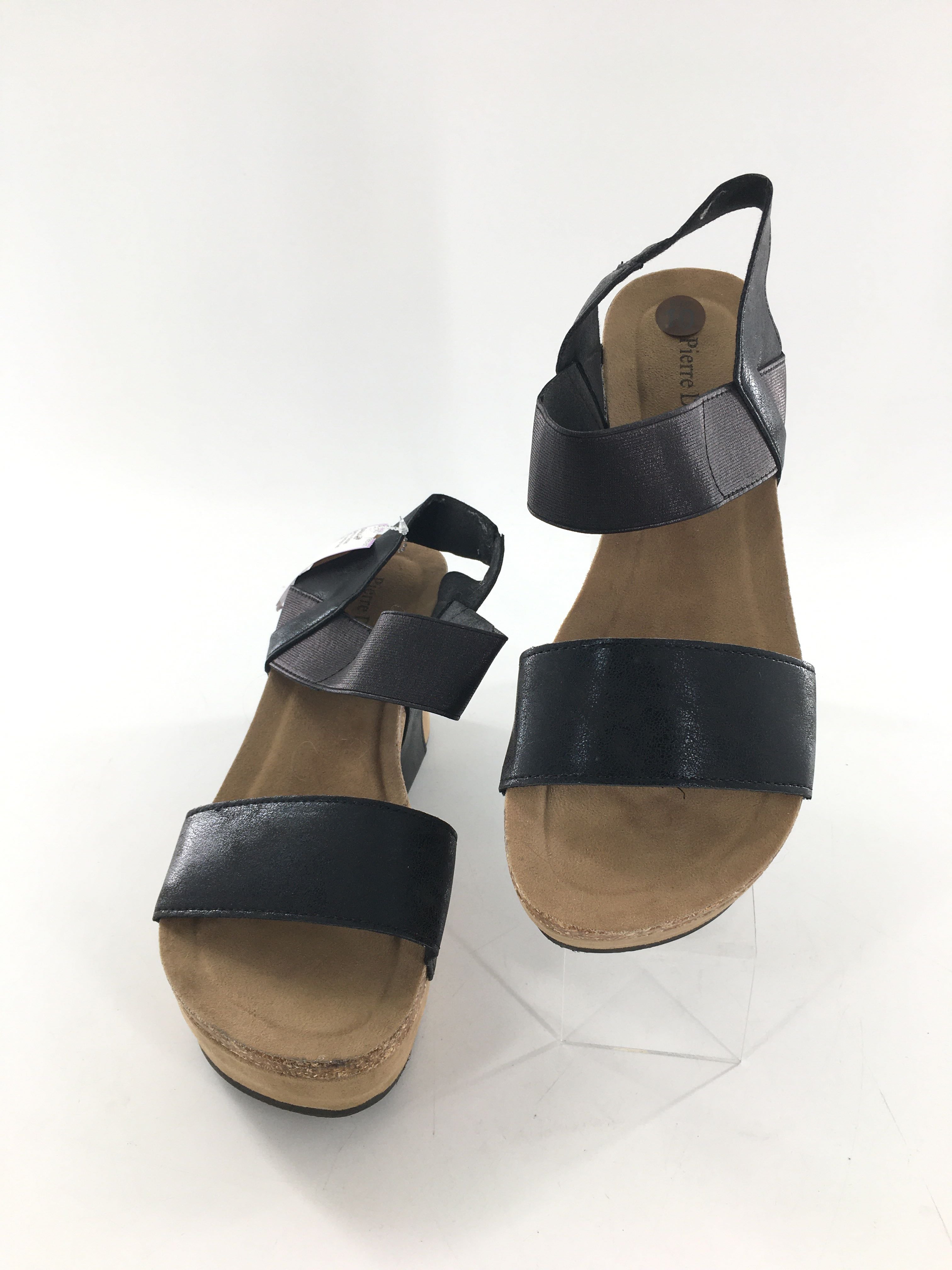 10 wedge heel elastic strap sandal