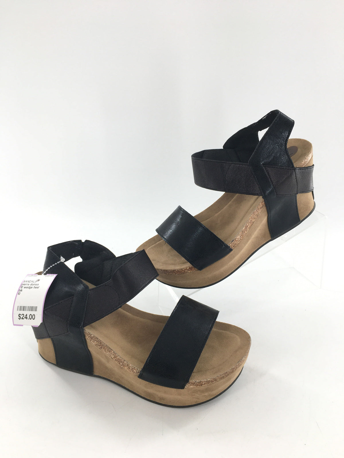10 wedge heel elastic strap sandal