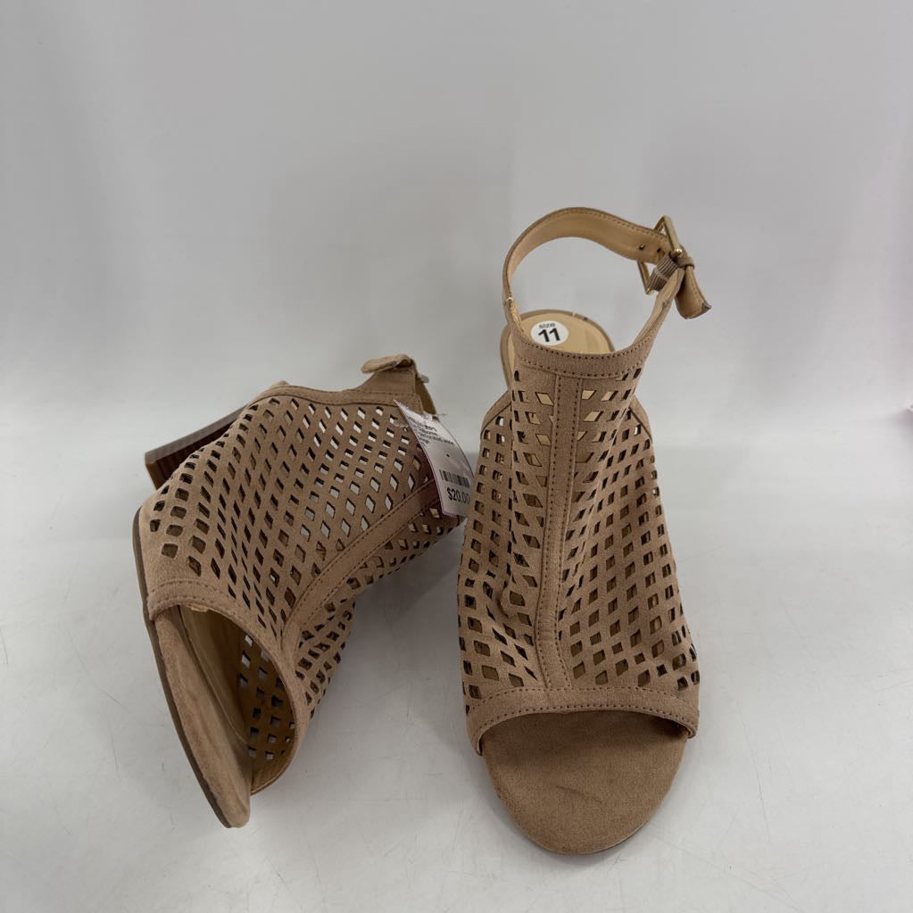 11 perforated ankle strap heels