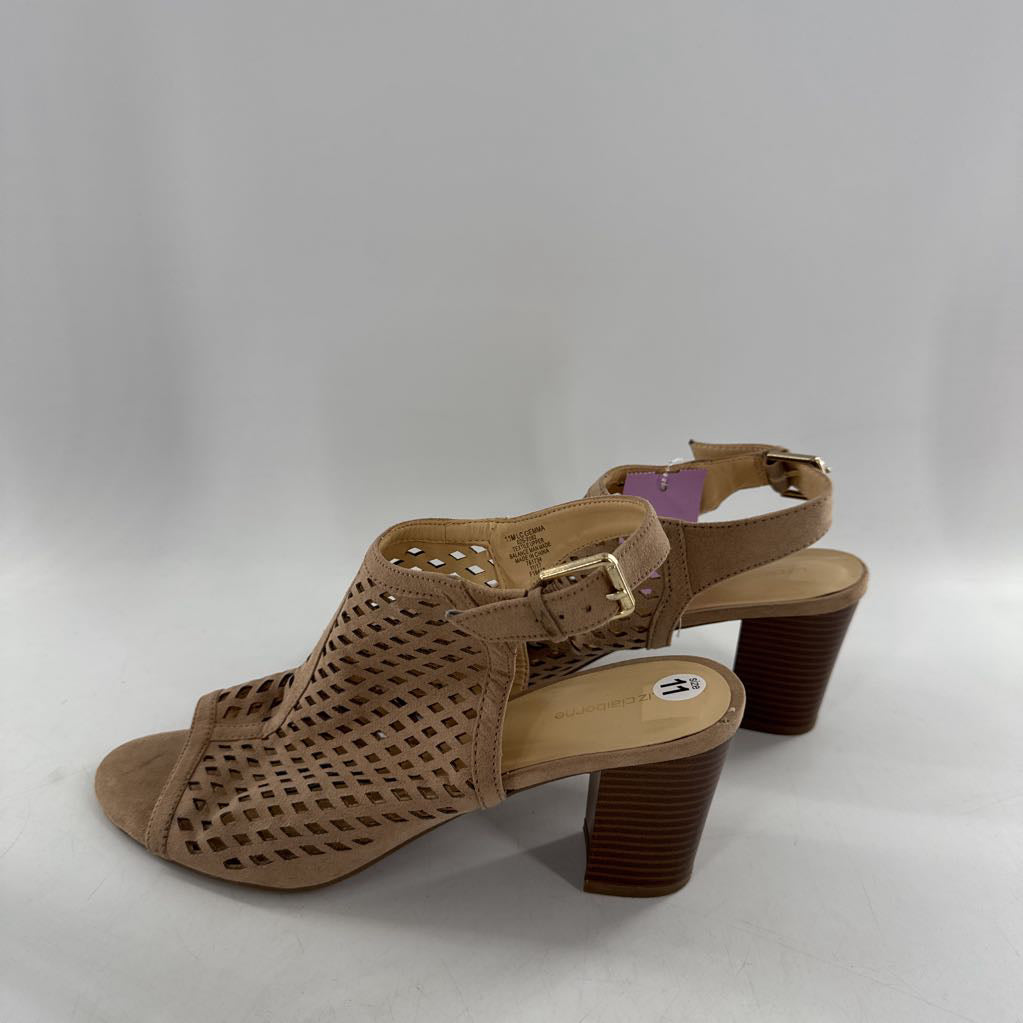 11 perforated ankle strap heels