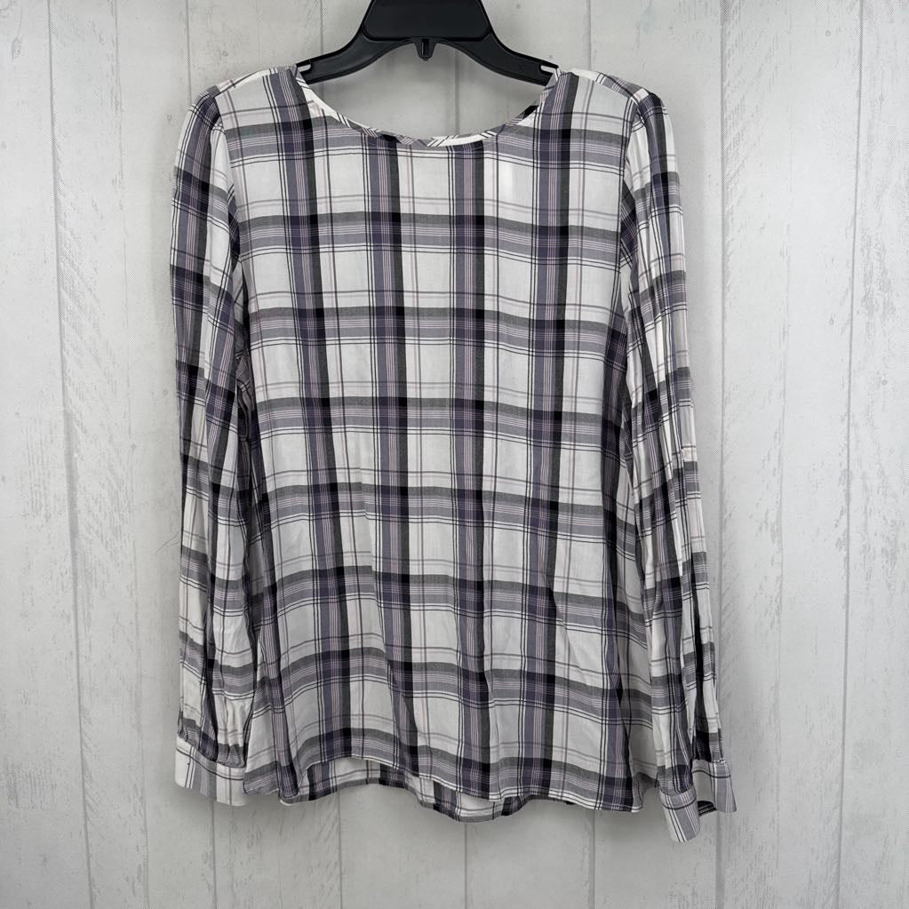 L plaid l/s top
