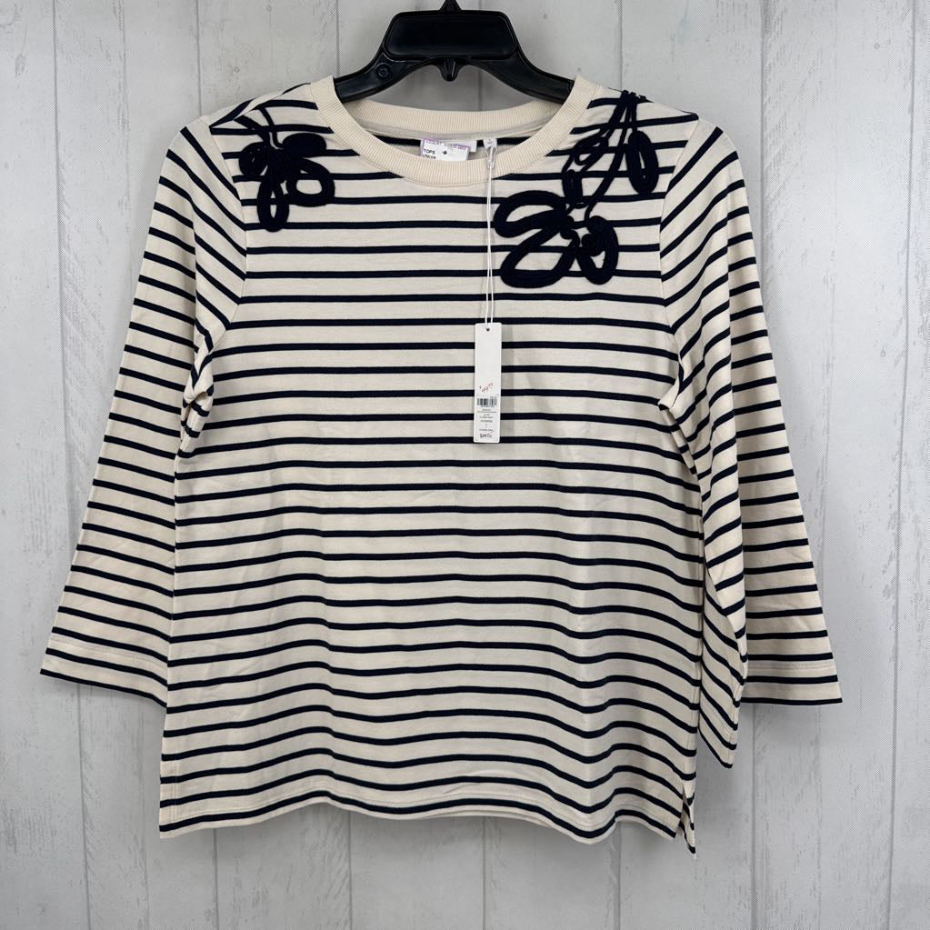 R50 M striped 3/4 slv top