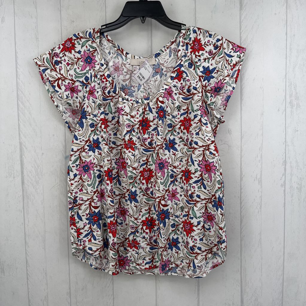 S flo print s/s tee