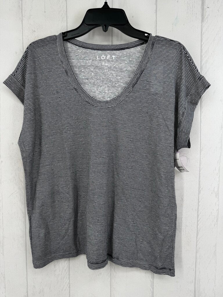 XS striped scoop neck s/s tee