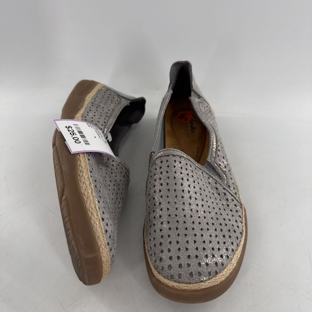 8.5 leather espadrille slip-ons