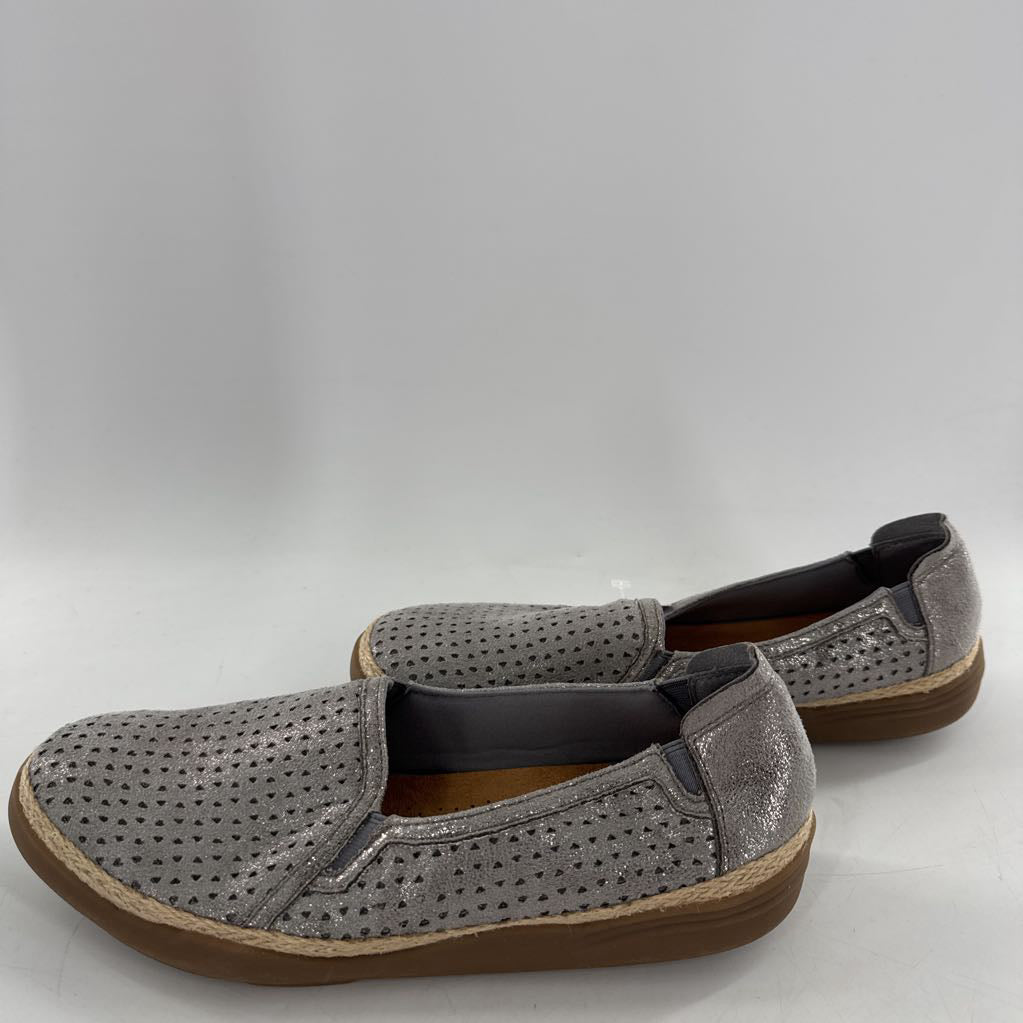 8.5 leather espadrille slip-ons
