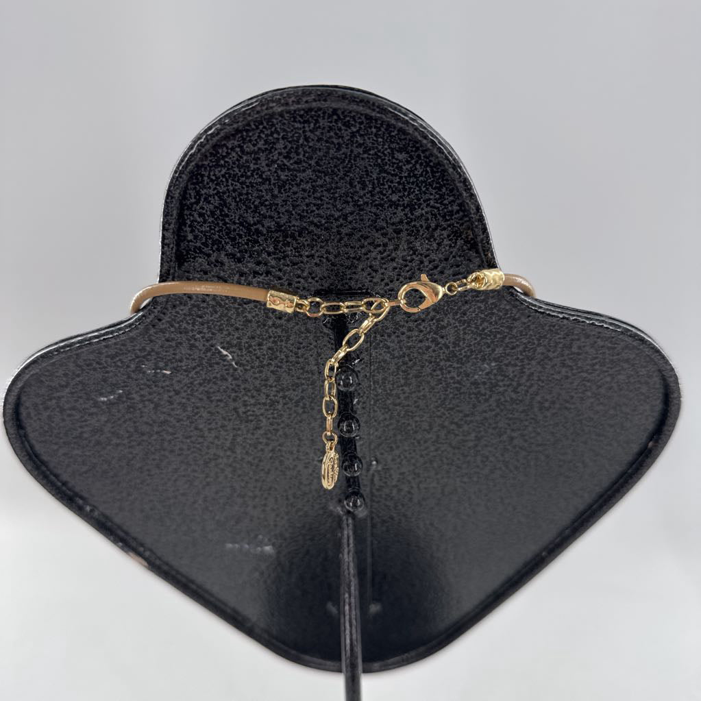 rope necklace w/ gold pearl pendant