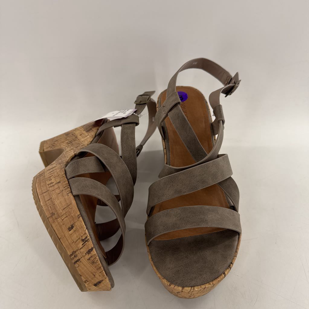 8 strappy cork heel sandal