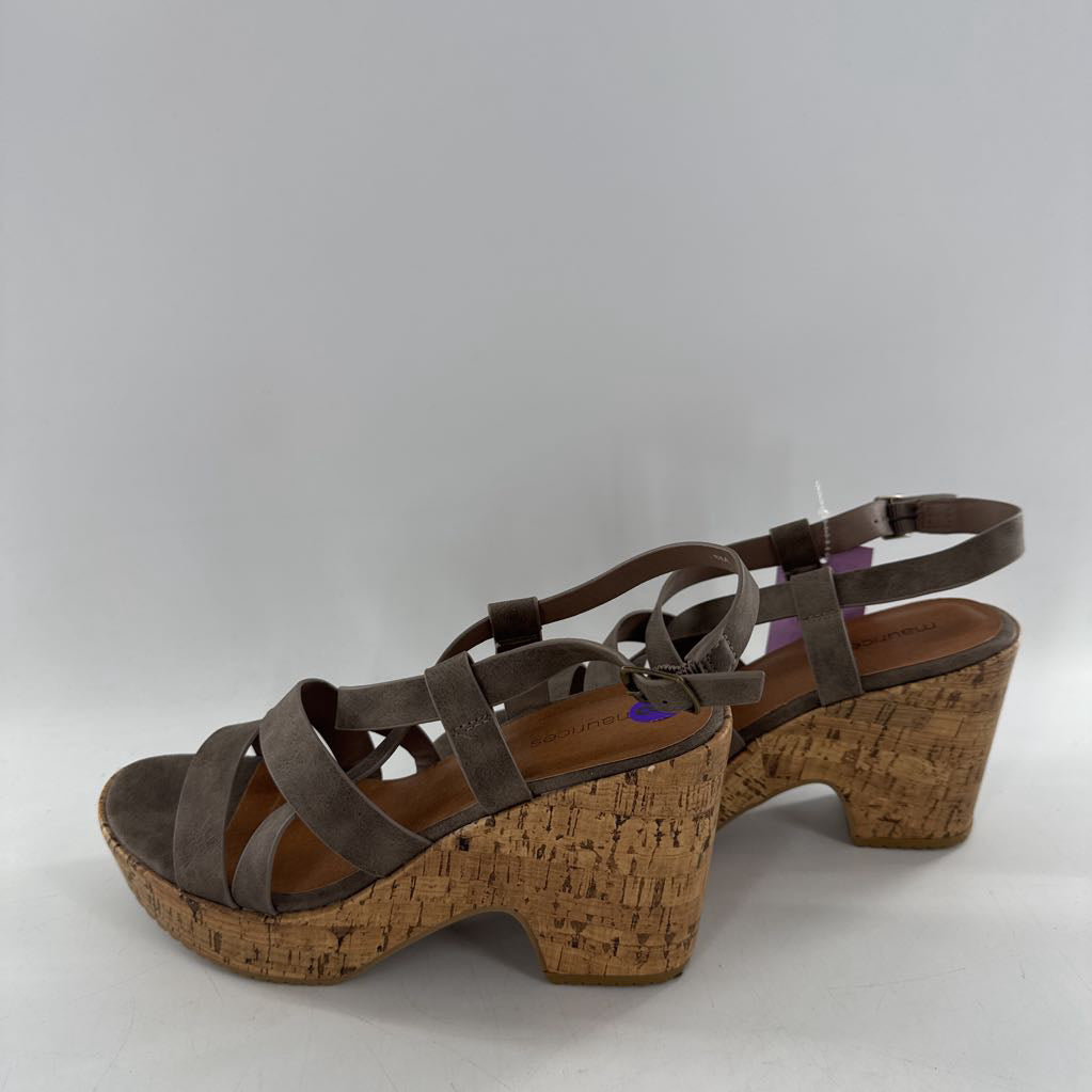 8 strappy cork heel sandal