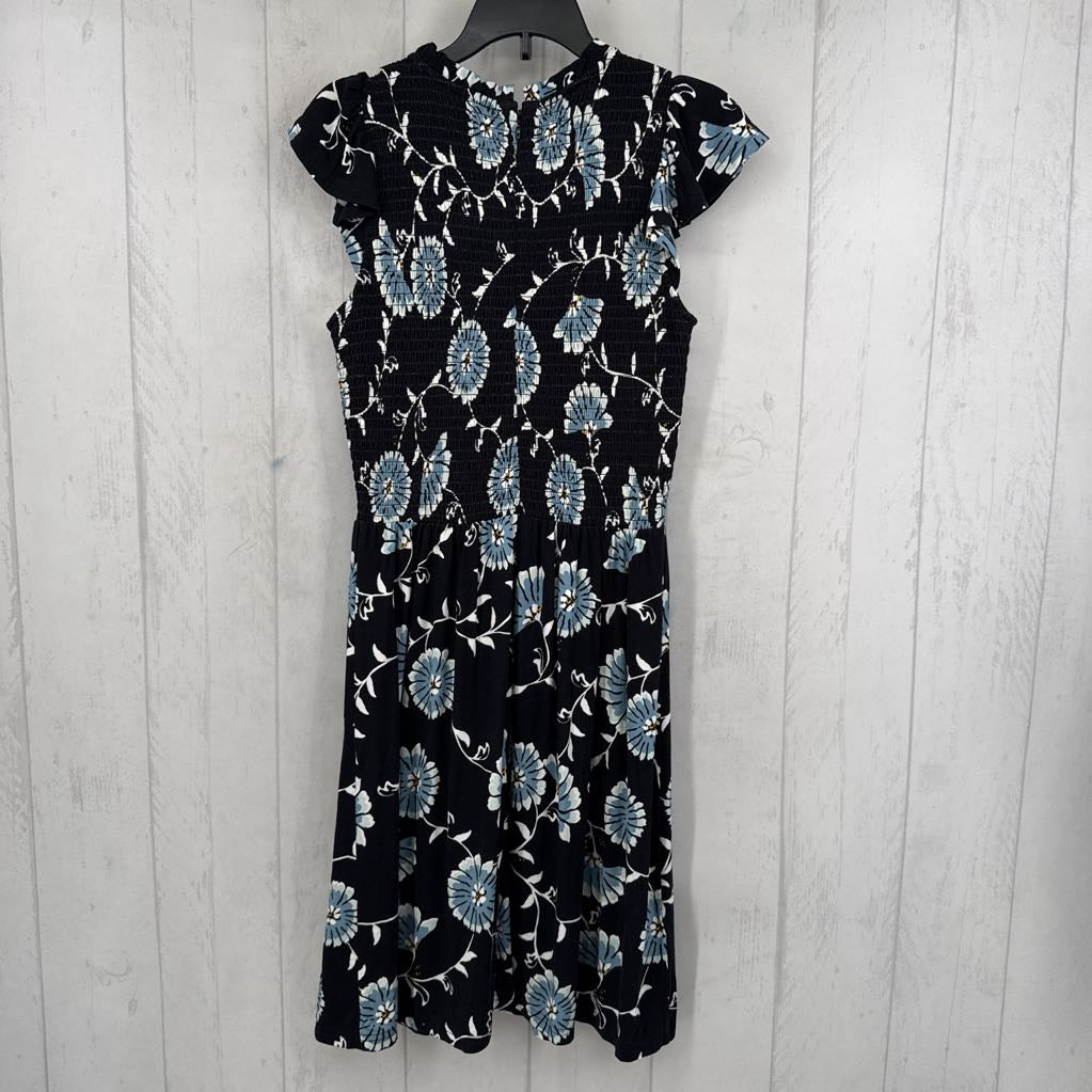 0 smocked flo print flutter slv dress