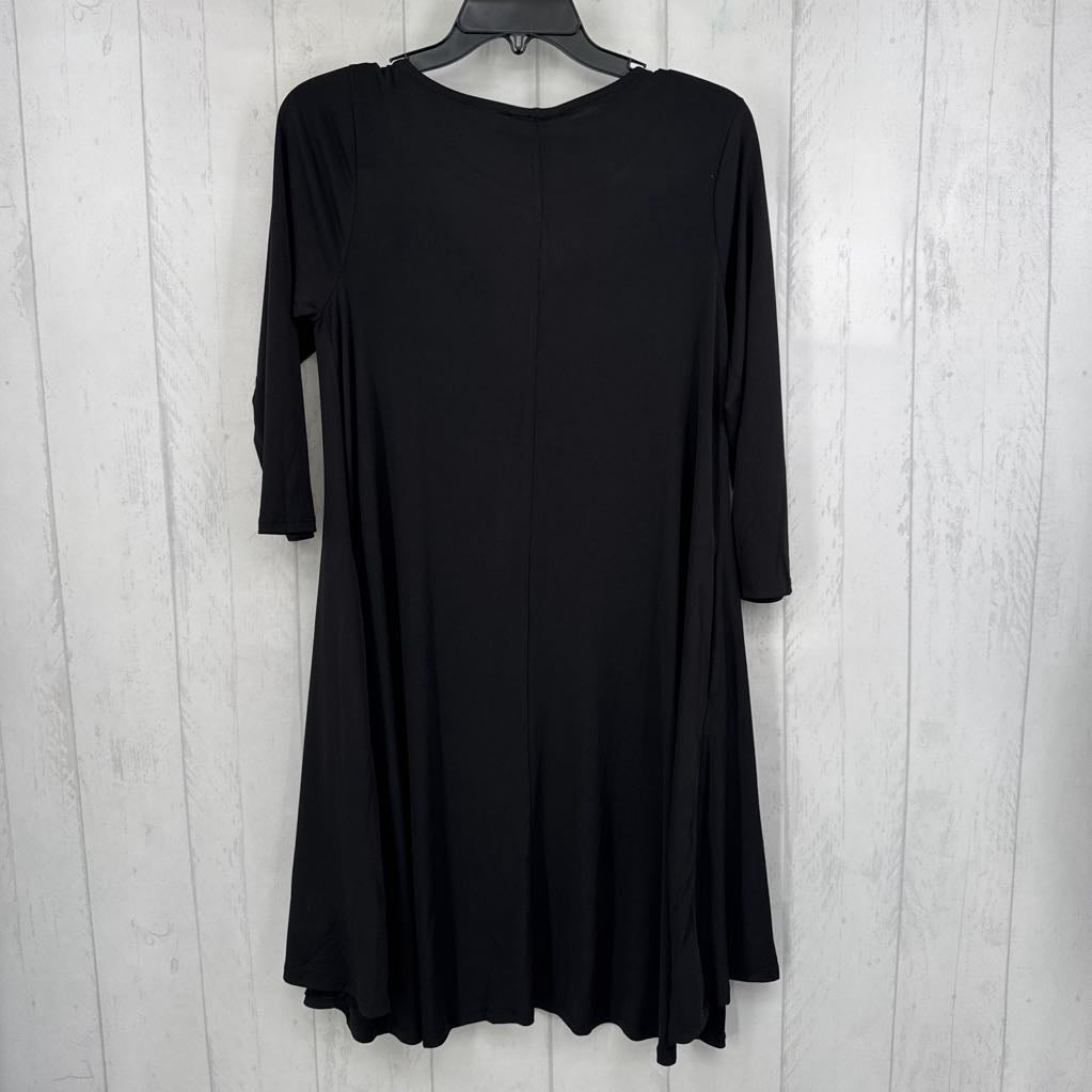 S round neck 3/4 slv dress
